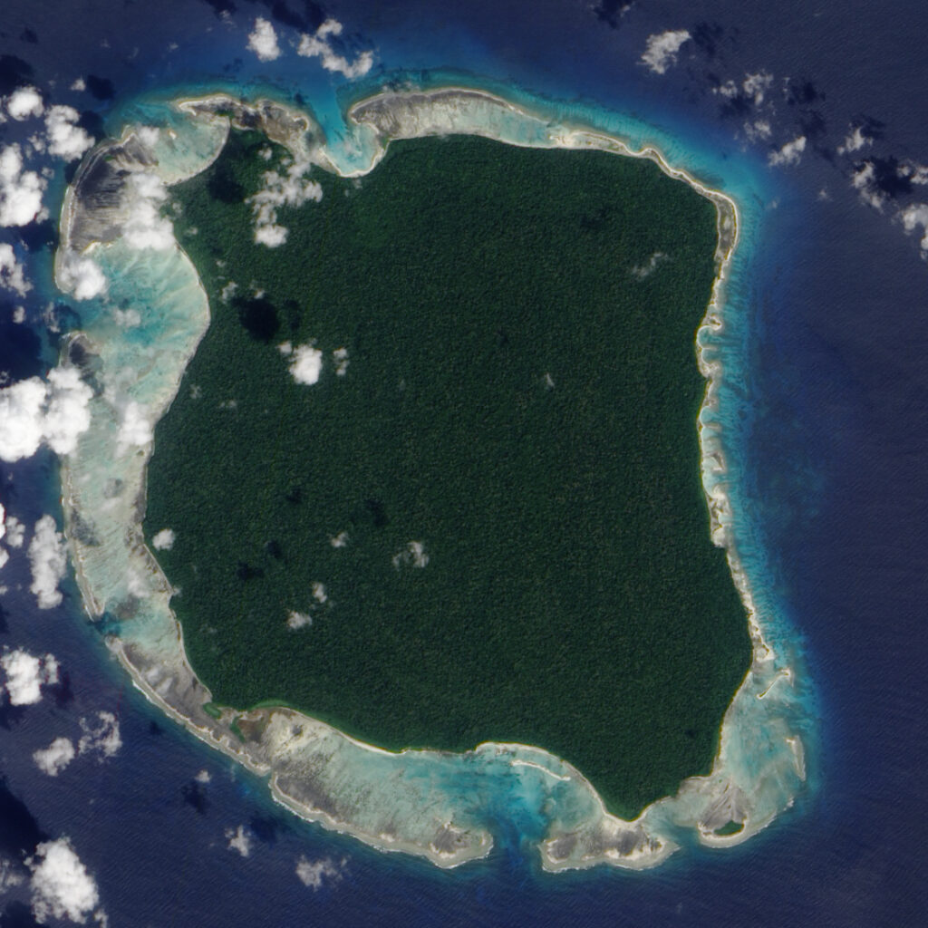 North Sentinel Island’s untouched landscape.