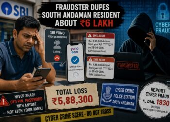 Fraudster dupes a South Andaman resident about 6 lakh rupees; Cyber Police Register Case