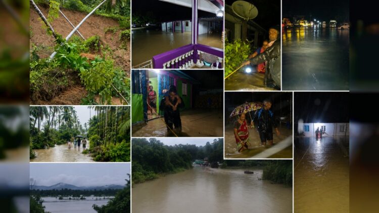Torrential rain triggers flood havoc across Diglipur villages